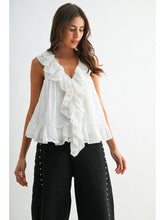 Load image into Gallery viewer, Blouse with Ruffled Embroidered Lace
