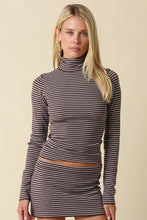 Load image into Gallery viewer, Elena Stripe Turtleneck Top
