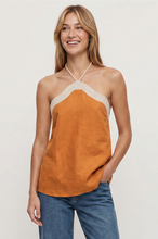 Load image into Gallery viewer, Wavy Linen Halter Top

