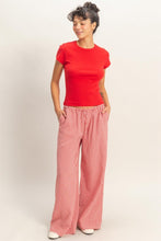 Load image into Gallery viewer, Gingham Drawstring Wide-leg Pants
