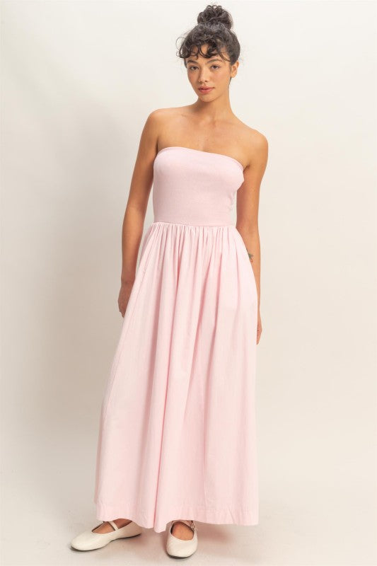strapless dress flowy Strapless Flowy Midi Dress – Lux2 Boutique