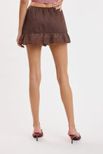 Load image into Gallery viewer, Linen Solid Color Scallop Wide Lace Mini Skort
