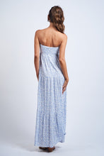Load image into Gallery viewer, Blue Ditsy Maxi Dress

