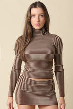 Load image into Gallery viewer, Elena Stripe Turtleneck Top
