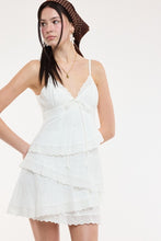Load image into Gallery viewer, Eyelet Tiered Mini Dress
