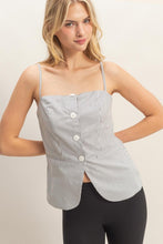 Load image into Gallery viewer, Pinstripe Button Front Camisole
