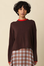 Load image into Gallery viewer, Skyler Contrast Trim Knit Sweater
